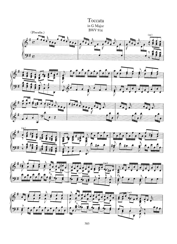 Partitura da música Toccata No. 7