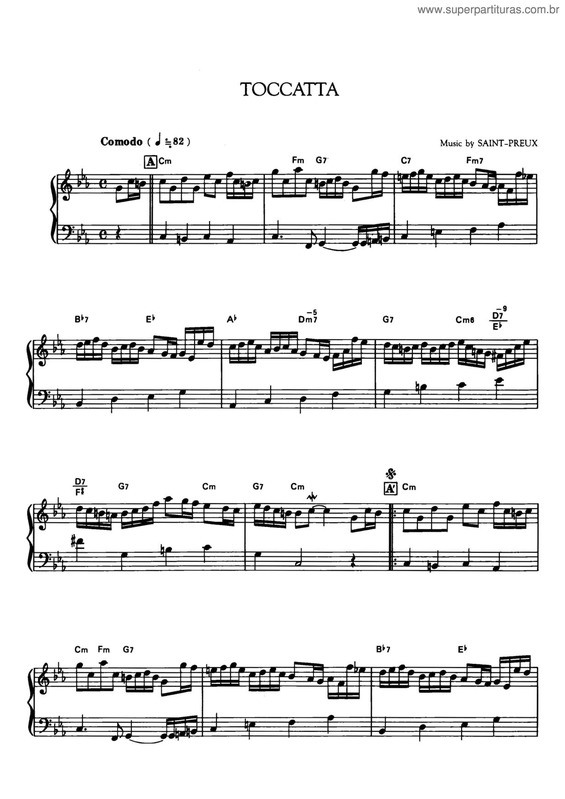 Partitura da música Toccatta