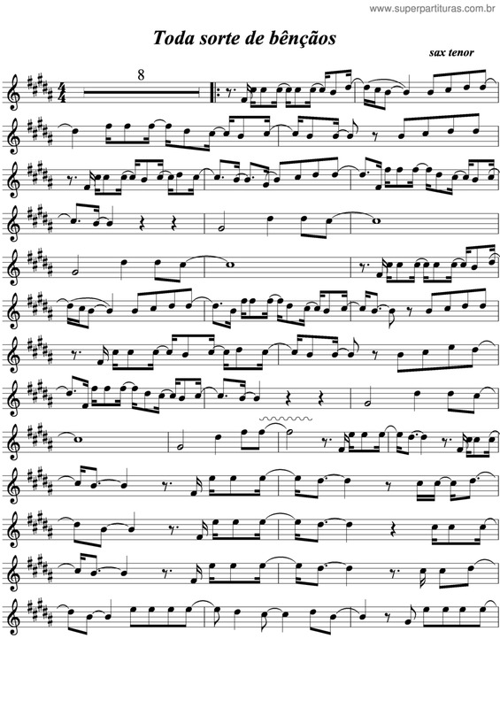 Partitura da música Toda Sorte De Bençãos v.2