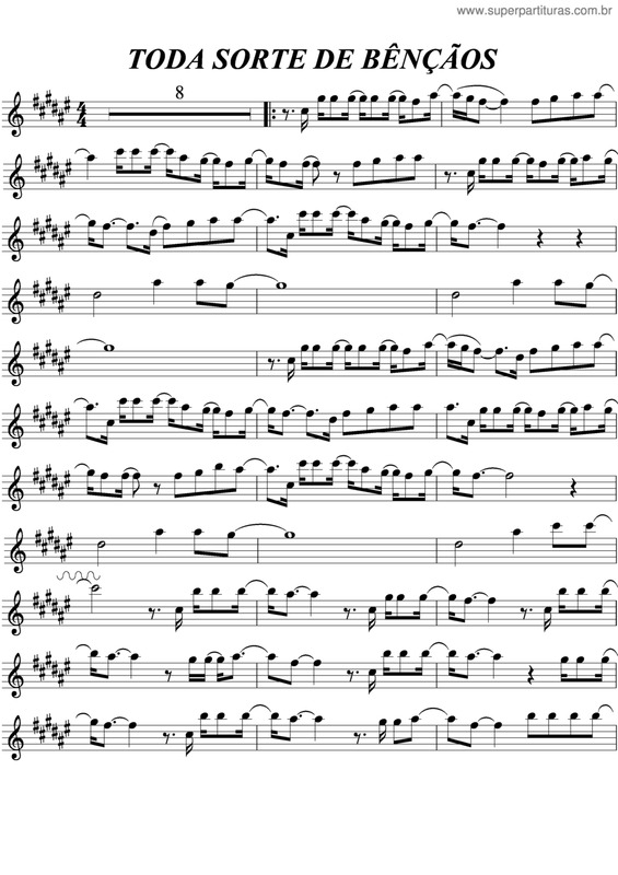 Partitura da música Toda Sorte De Bênçãos v.3