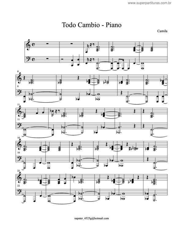 Partitura da música Todo Cambió v.2