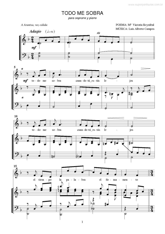 Partitura da música Todo Me Sobra v.2