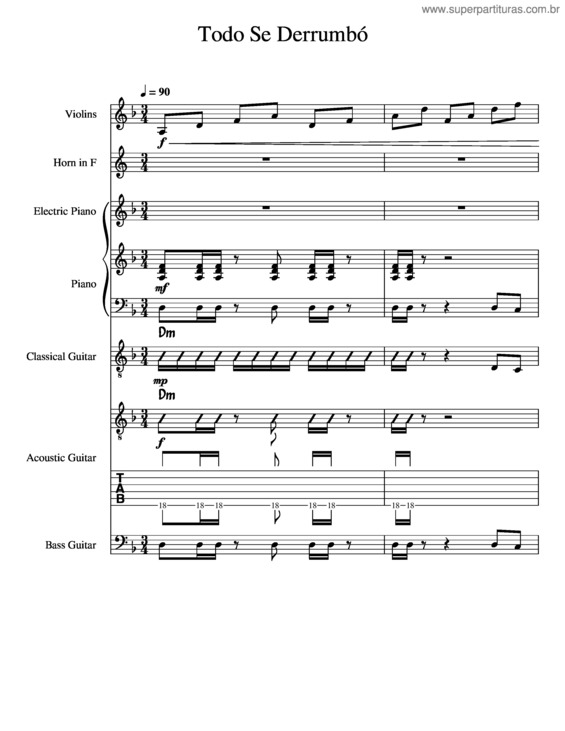 Partitura da música Todo Se Derrumbó – Pepe Aguilar