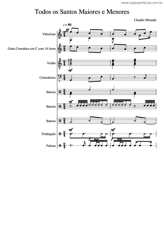 Partitura da música Todos Os Santos Maiores E Menores