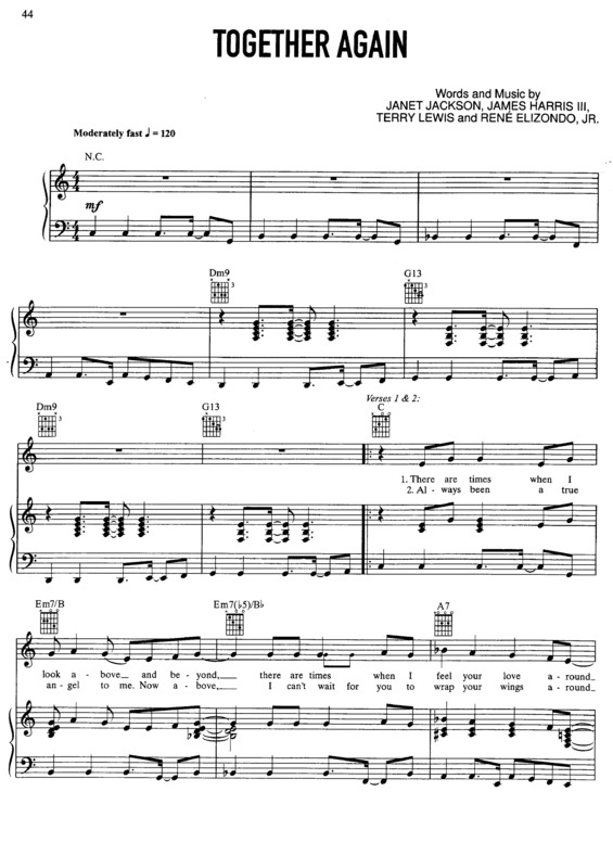 Partitura da música Together Again v.2