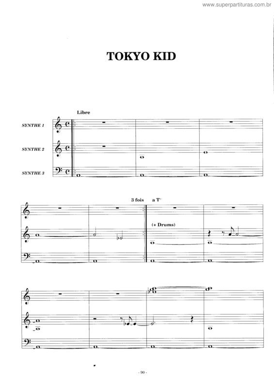 Partitura da música Tokyo Kid