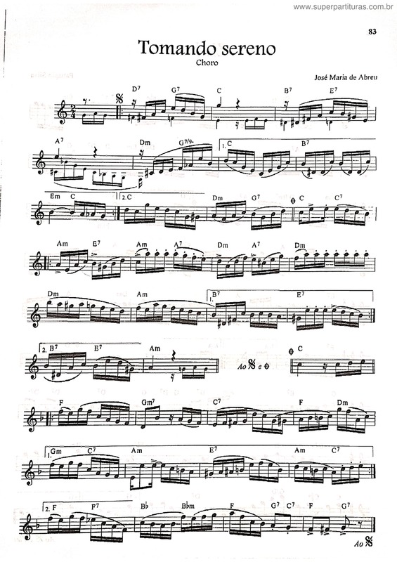 Partitura da música Tomando Sereno v.5