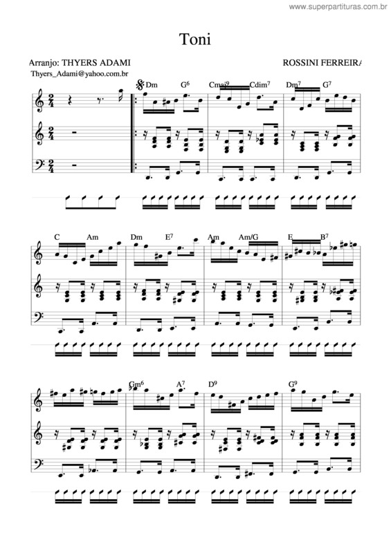 Partitura da música Toni v.2