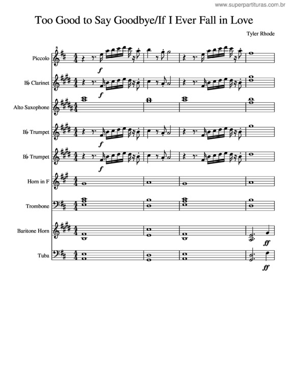 Partitura da música Too Good To Say Goodbye/If I Ever Fall In Love