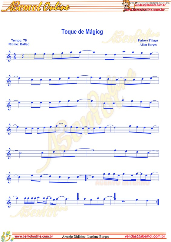 Partitura da música Toque De Mágica v.2