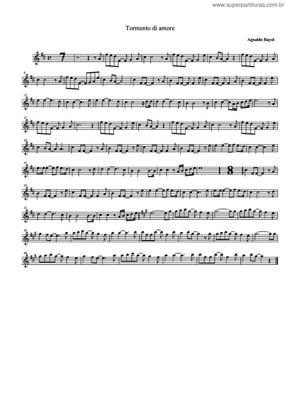 Partitura da música Tormento Di Amore