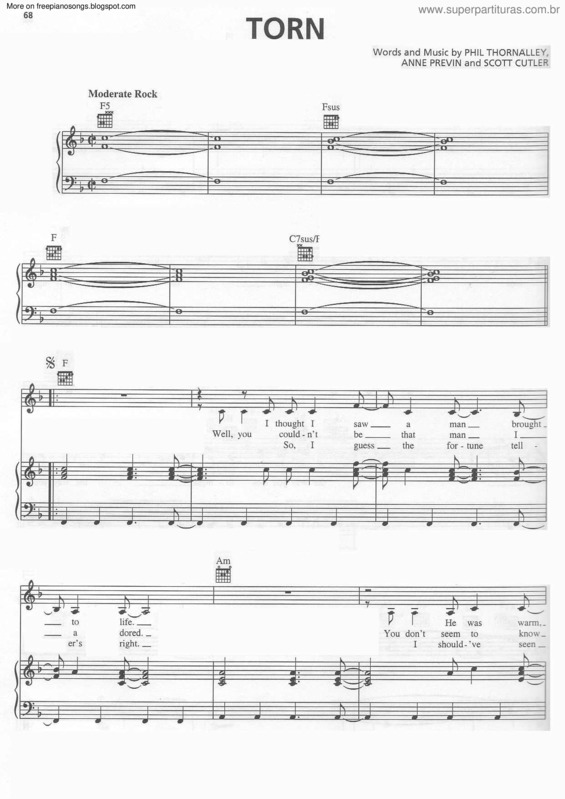 Partitura da música Torn v.2