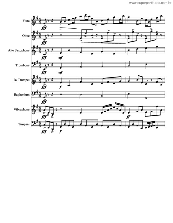 Partitura da música Tornado v.5