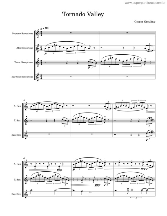 Partitura da música Tornado Valley v.2