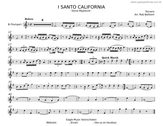 Partitura da música Tornerò – I Santo California v.4