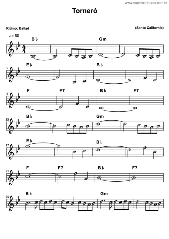 Partitura da música Torneró