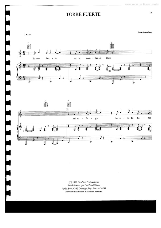 Partitura da música Torre Fuerte