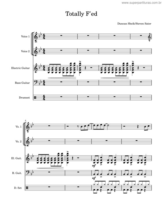 Partitura da música Totally F`Ed