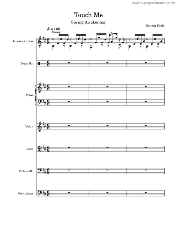 Partitura da música Touch Me