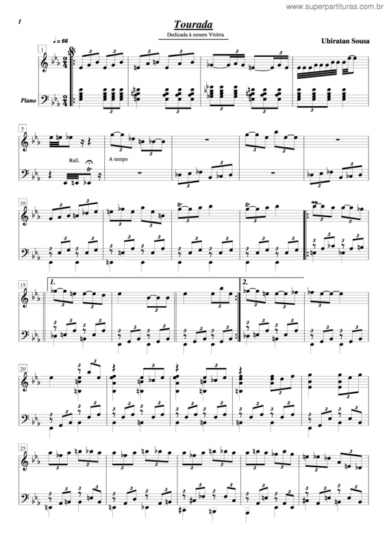 Partitura da música Tourada