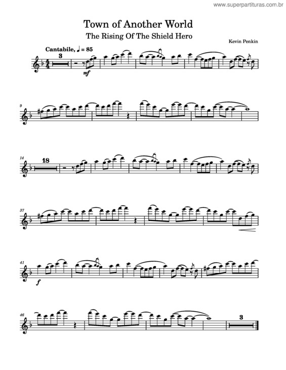 Partitura da música Town Of Another World – Kevin Penkin