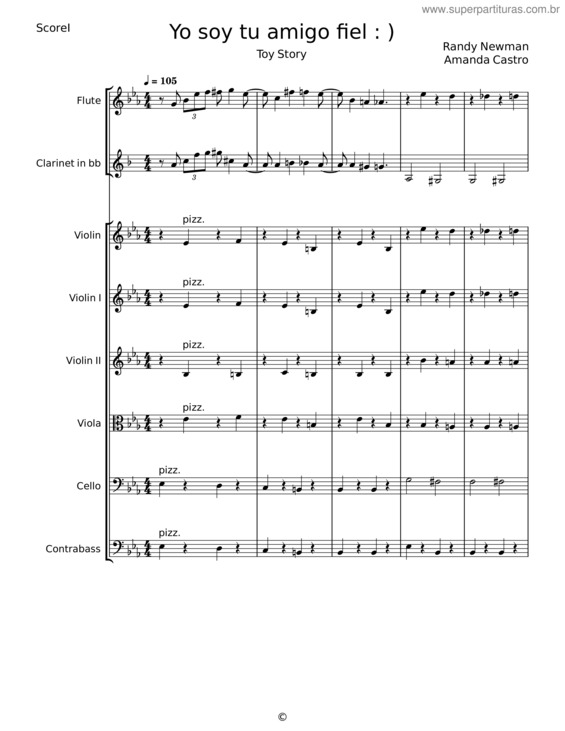 Partitura da música Toy Story – Yo Soy Tu Amigo Fiel – Misc Cartoons v.2
