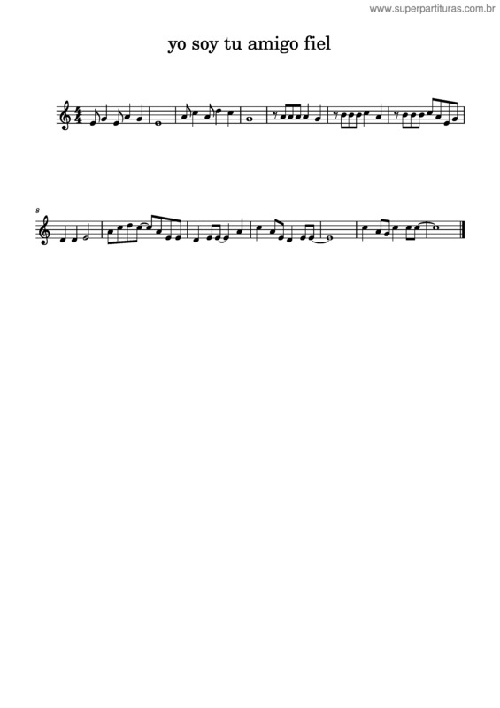 Partitura da música Toy Story – Yo Soy Tu Amigo Fiel – Misc Cartoons Yo Soy Tu Amigo Fiel