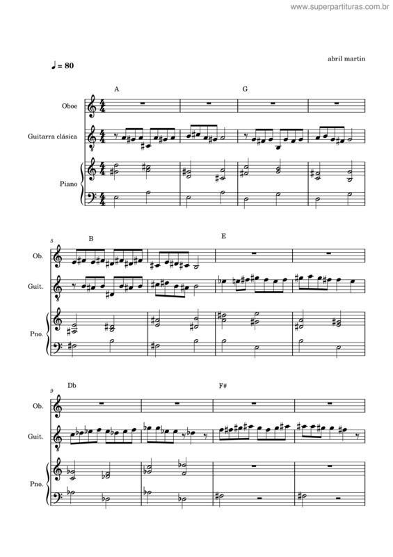 Partitura da música Trabajo Teoria Om