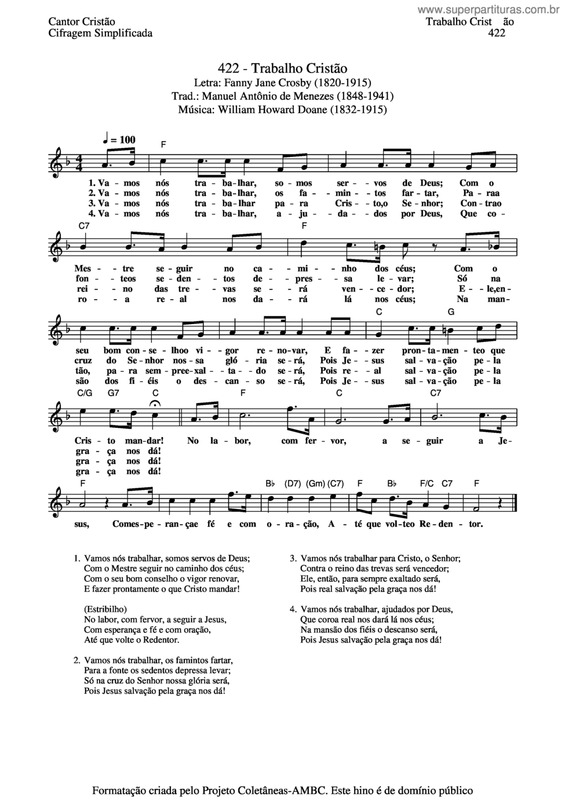 Super Partituras - Cristo Jesus Há De Reinar (Hinario Cantai Todos os Povos  - CTP), com cifra