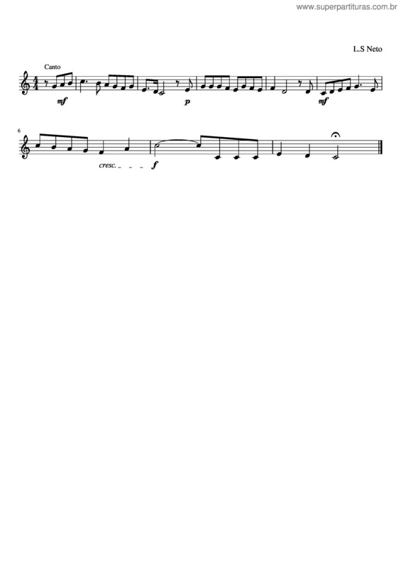 Partitura da música Trabalho Percepção
