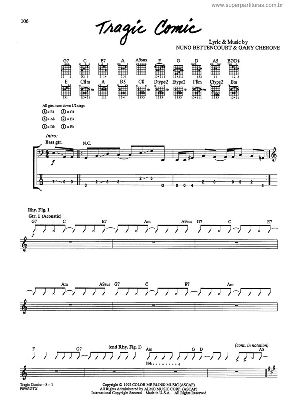 Partitura da música Tragic comic