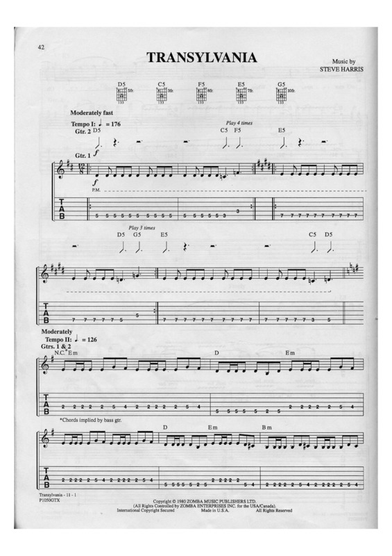 Partitura da música Transylvania