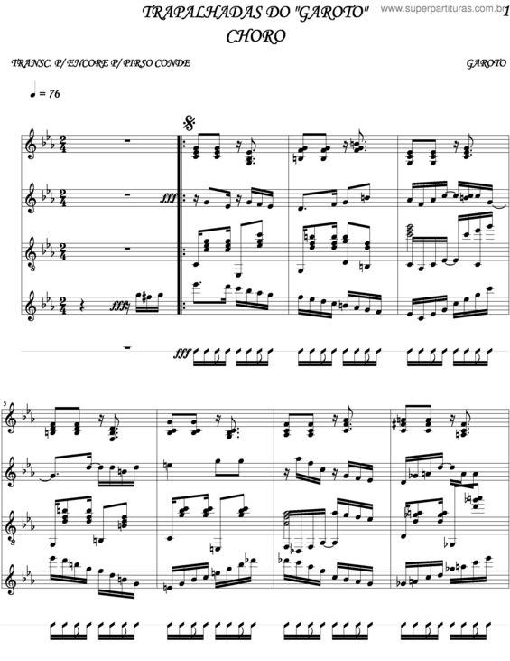 Partitura da música Trapalhadas Do Garoto v.3