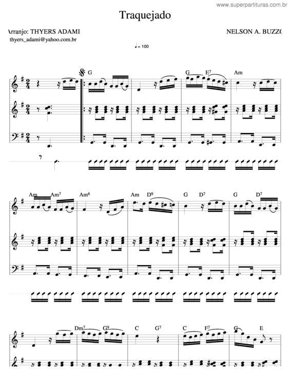 Partitura da música Traquejado v.3