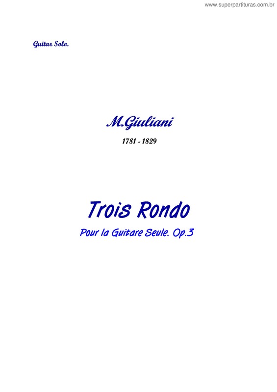 Partitura da música Tre Rondò v.2