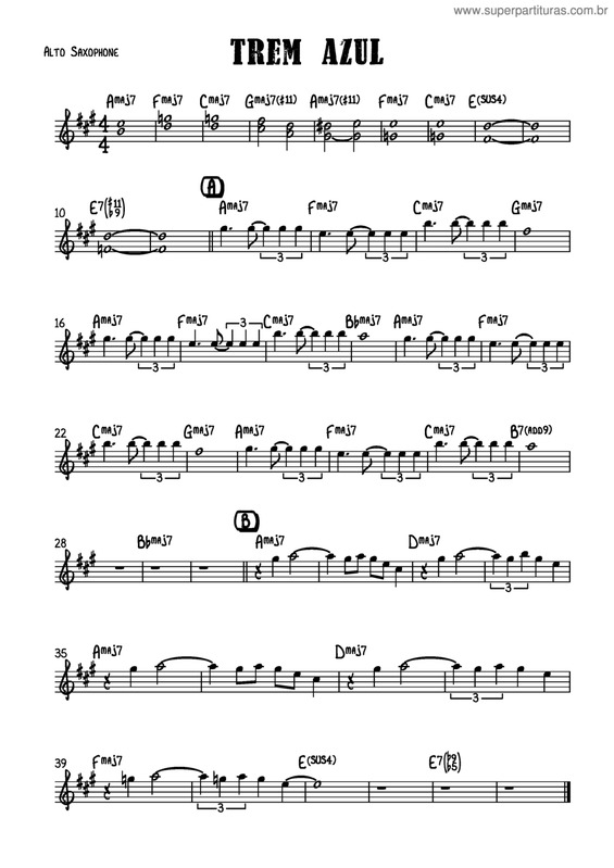 Partitura da música Trem Bala v.14