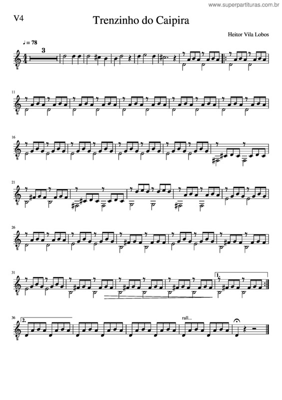 Partitura da música Trenzinho Do Caipira Arranjo Completo 222 V4