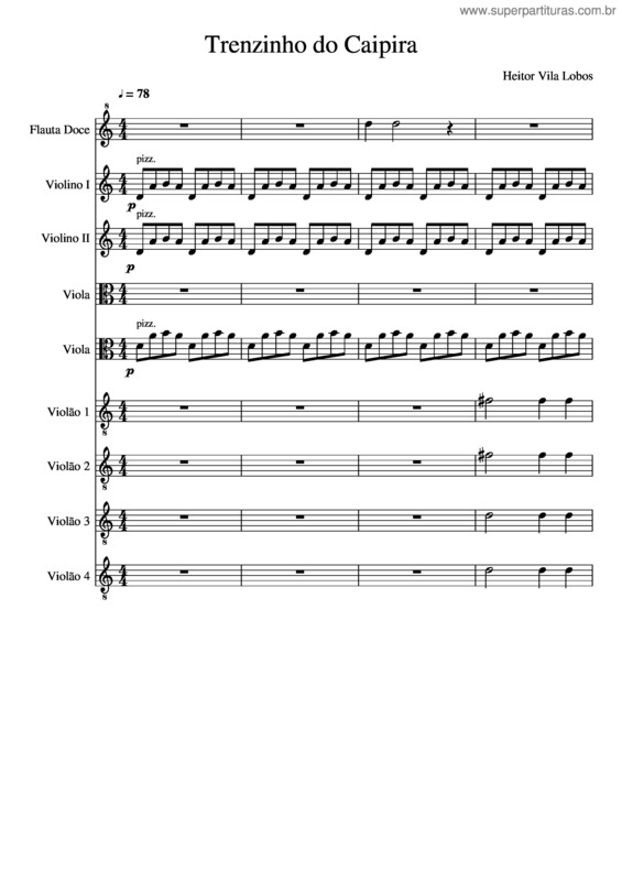 Partitura da música Trenzinho Do Caipira Arranjo Completo 222