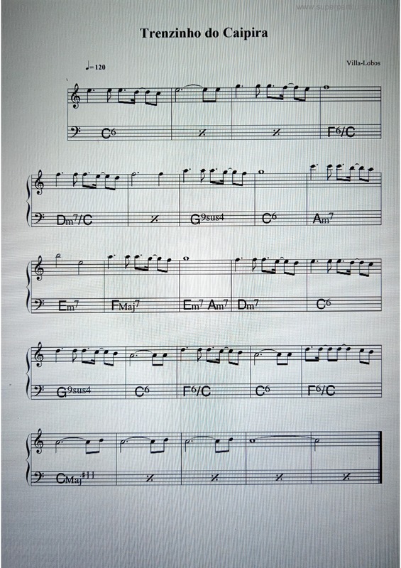 Partitura da música Trenzinho Do Caipira v.4