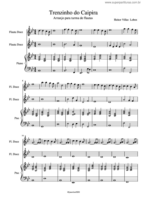 Partitura da música Trenzinho Do Caipira v.5