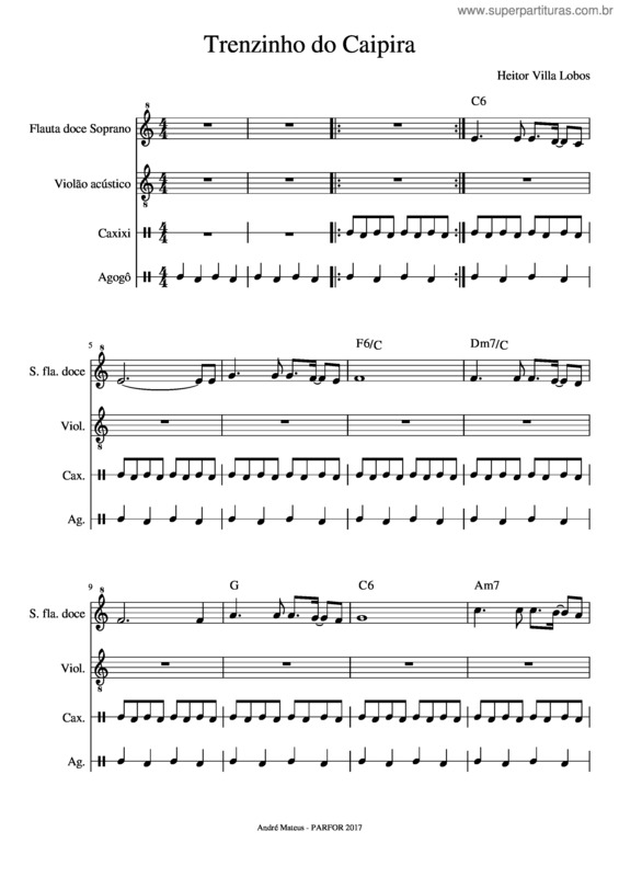 Partitura da música Trenzinho Do Caipira v.6