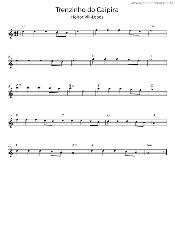 Partitura da música Trenzinho Do Caipira v.8