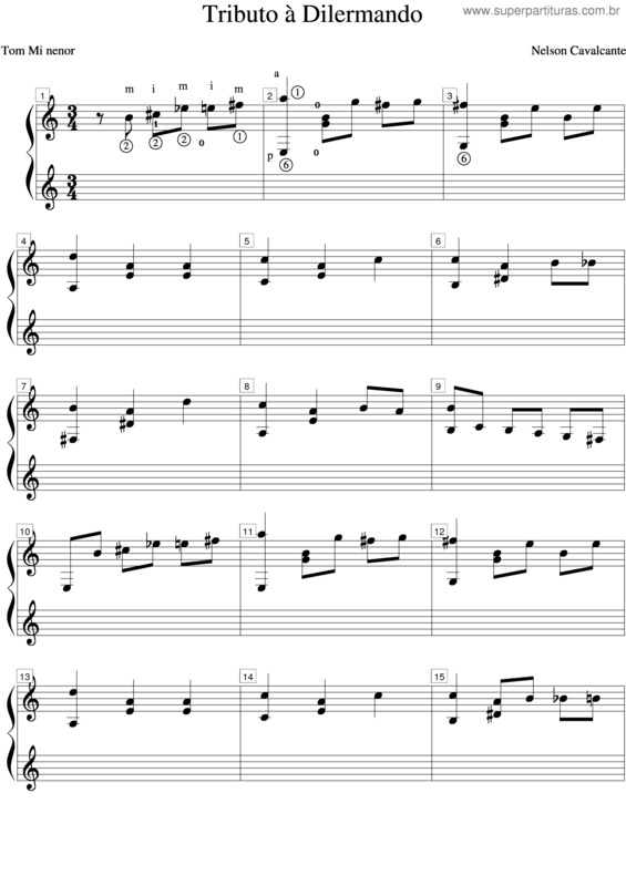 Partitura da música Tributo Á Dilermando