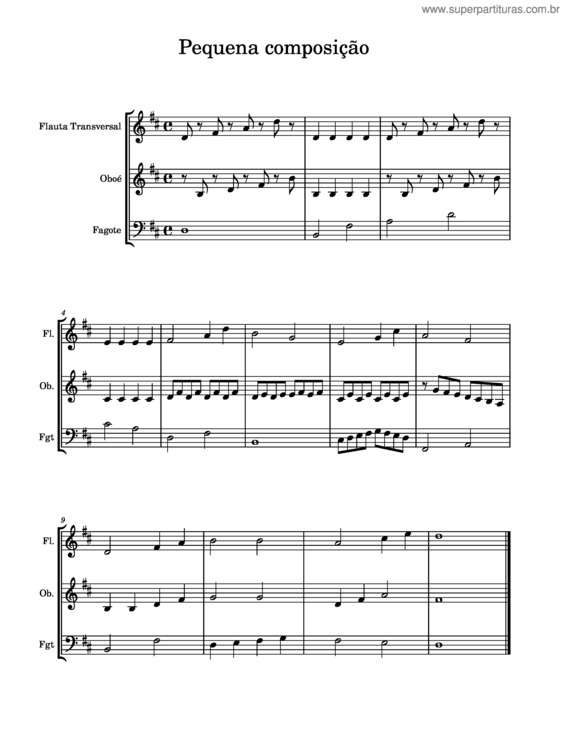 Partitura da música Trilha Sonora Para Desenho Animado – Willian Da Silva Glória