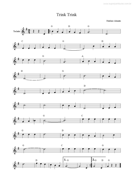 Partitura da música Trink Trink