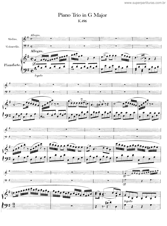Partitura da música Trio (Sonata)