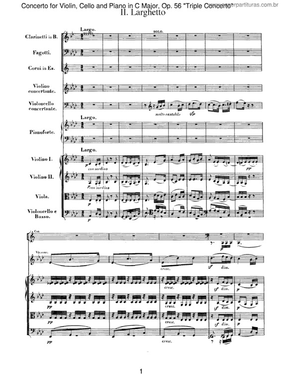Partitura da música Triple Concerto v.2