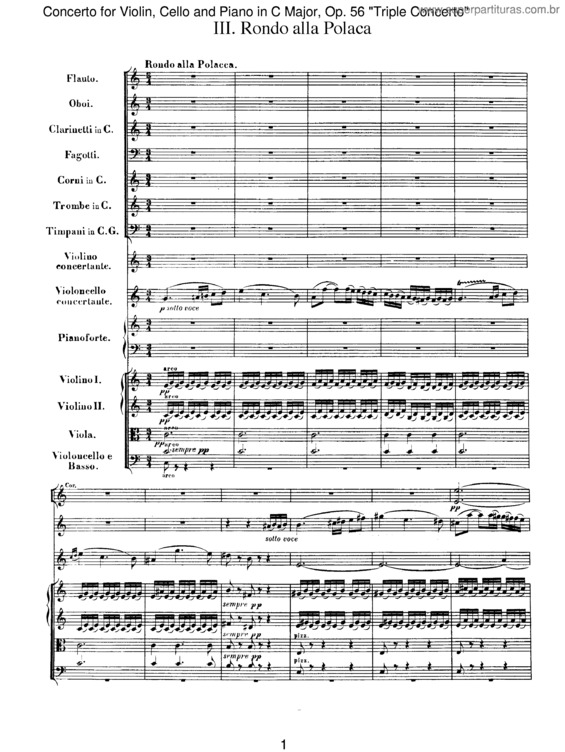 Partitura da música Triple Concerto v.3