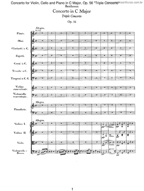 Partitura da música Triple Concerto v.4