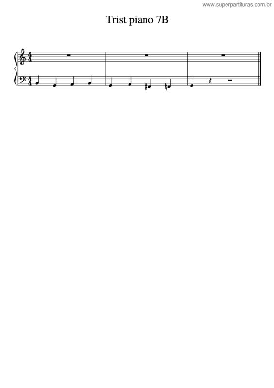 Partitura da música Trist Piano 7B